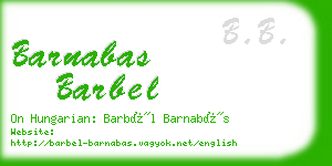 barnabas barbel business card